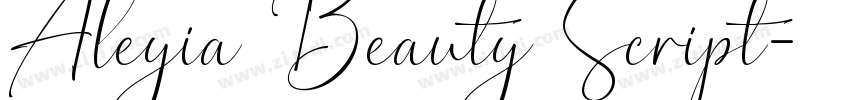 Aleyia Beauty Script字体转换